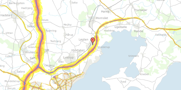 Trafikstøjkort på Mælkevejen 17, 8541 Skødstrup