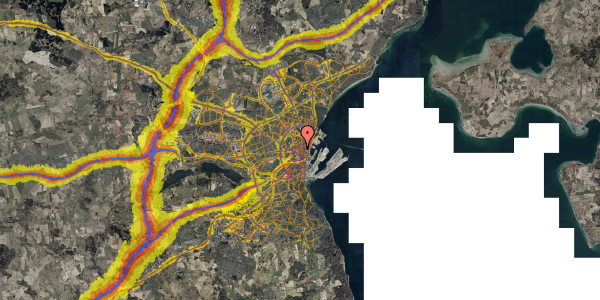 Trafikstøjkort på Grønnegade 10, 1. 120, 8000 Aarhus C