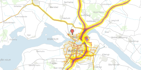 Trafikstøjkort på Anders Mørchs Vej 5, 9400 Nørresundby