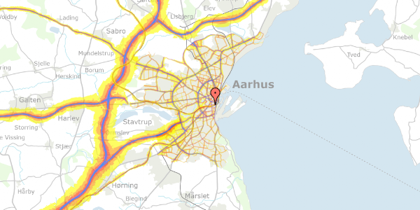 Trafikstøjkort på Banegårdsgade 10, 8000 Aarhus C