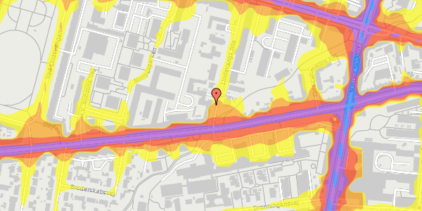 Trafikstøjkort på Lindevangs Alle 3, st. , 2000 Frederiksberg