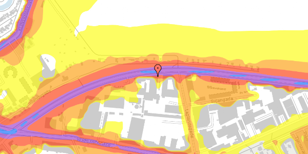 Trafikstøjkort på Uplandsgade 54, 1. , 2300 København S