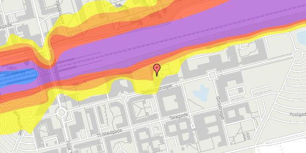 Trafikstøjkort på Dalbergstrøget 15, 2. , 2630 Taastrup