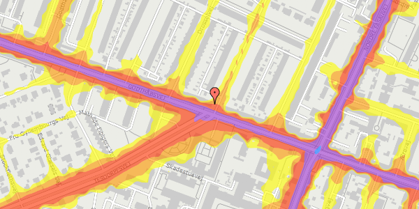 Trafikstøjkort på Godthåbsvej 96, 2000 Frederiksberg