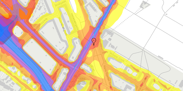 Trafikstøjkort på Jagtvej 18, 2200 København N