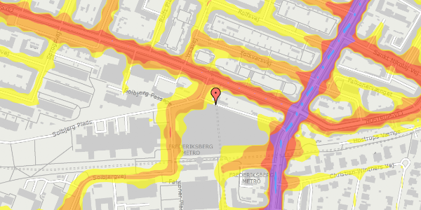 Trafikstøjkort på Solbjerg Plads 2G, 2000 Frederiksberg