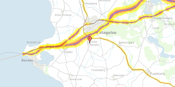 Trafikstøjkort på Blæsenborgvej 900, 4200 Slagelse