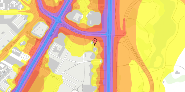 Trafikstøjkort på Universitetsparken 1, 2100 København Ø