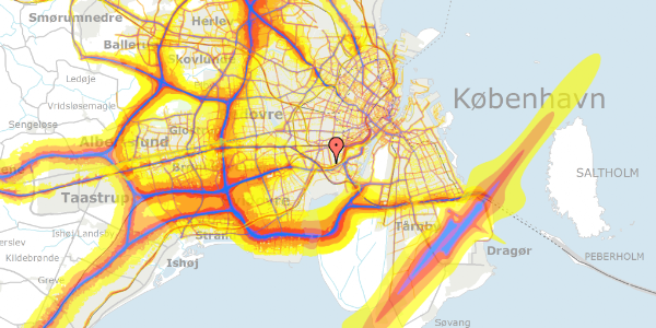 Trafikstøjkort på Carl Jacobsens Vej 8, 3. 308, 2500 Valby