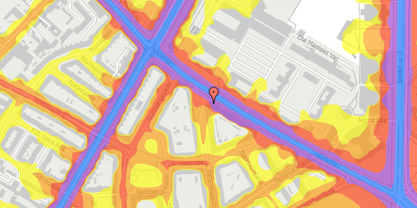 Trafikstøjkort på Tagensvej 31, 2200 København N