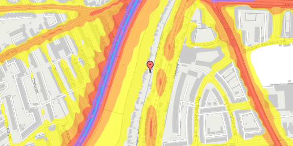 Trafikstøjkort på Hf. Grænsen 30, 2000 Frederiksberg