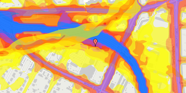 Trafikstøjkort på Nordre Fasanvej 209B, 1. , 2000 Frederiksberg