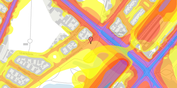 Trafikstøjkort på Stockholmsgade 60, 2100 København Ø