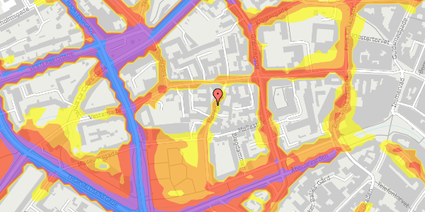 Trafikstøjkort på Møllegade 11, kl. tv, 8000 Aarhus C