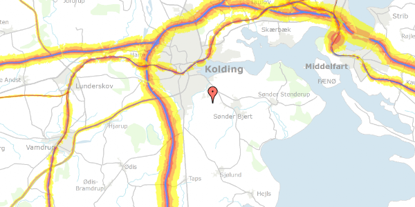 Trafikstøjkort på Thors Ager 16, 6000 Kolding