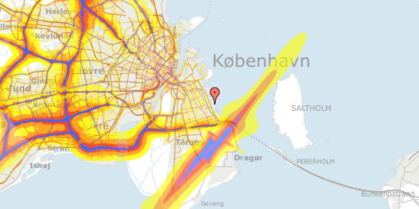 Trafikstøjkort på Amager Strandvej 242, 2300 København S