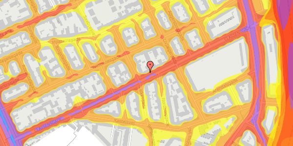 Trafikstøjkort på Classensgade 35C, 2100 København Ø