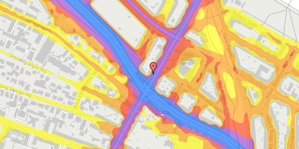 Trafikstøjkort på Jagtvej 1, 2200 København N