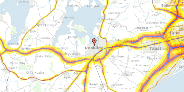 Trafikstøjkort på Bistrup Alle 1, 4000 Roskilde