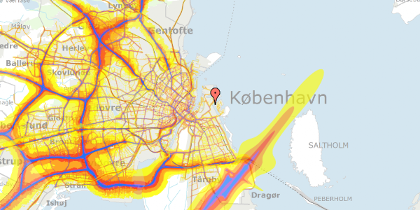 Trafikstøjkort på Forlandet 29, 2300 København S