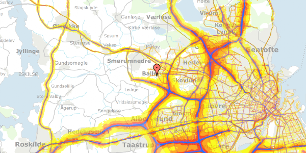 Trafikstøjkort på Hyldebær Alle 49, 2750 Ballerup