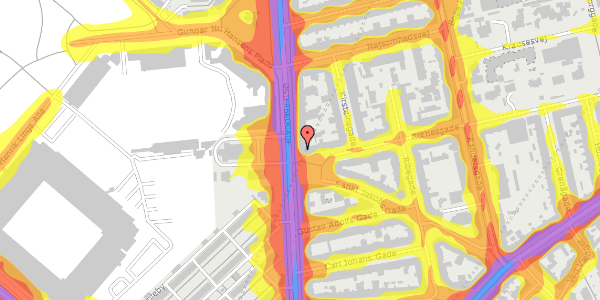 Trafikstøjkort på Østerbrogade 108, 2100 København Ø