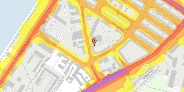 Trafikstøjkort på Snorresgade 19, 2300 København S