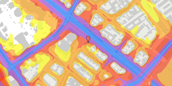 Trafikstøjkort på Niels Brocks Gade 1, 1. , 1574 København V