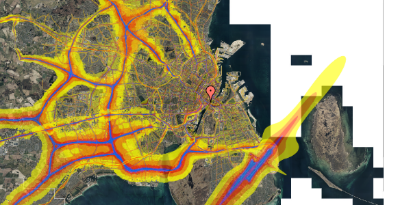 Trafikstøjkort på Puggaardsgade 2A, 1573 København V