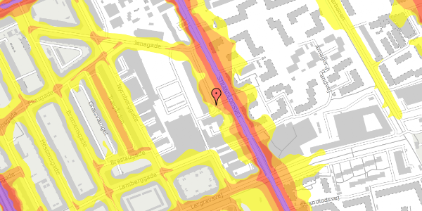 Trafikstøjkort på Strandlodsvej 30, st. , 2300 København S