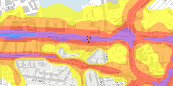 Trafikstøjkort på Stormgade 15, st. tv, 9000 Aalborg