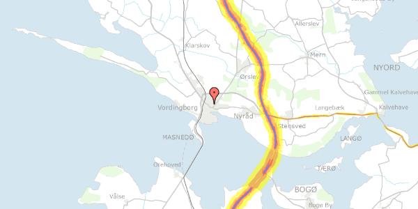 Trafikstøjkort på Badstuegade 10, 2. tv, 4760 Vordingborg