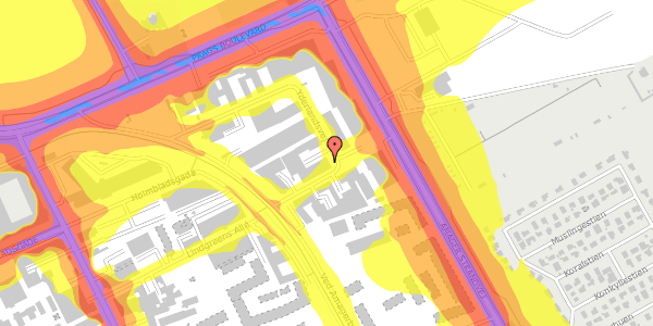 Trafikstøjkort på Yderlandsvej 14, 1. , 2300 København S