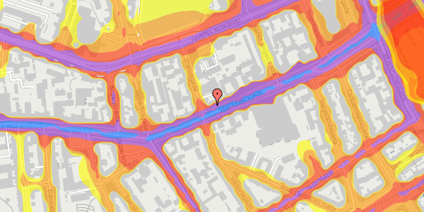 Trafikstøjkort på Vesterbrogade 28, 1620 København V