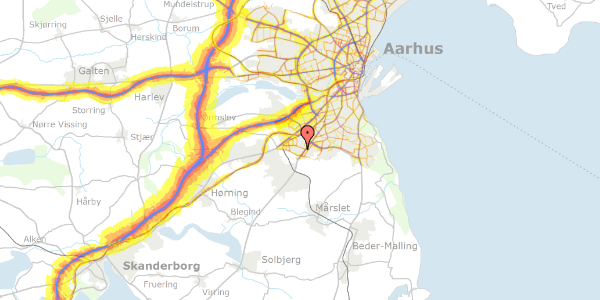 Trafikstøjkort på Gunnar Clausens Vej 66, 8260 Viby J