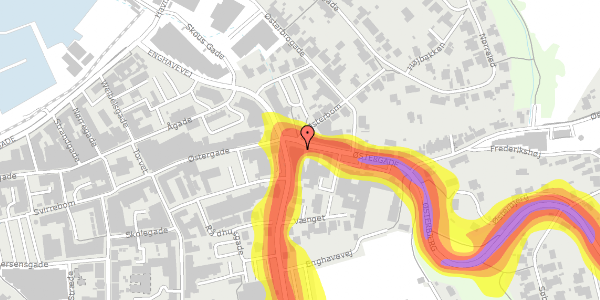 Trafikstøjkort på Østergade 18, 7620 Lemvig