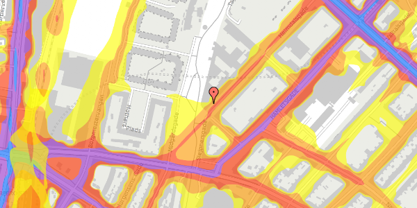 Trafikstøjkort på Heimdalsgade 29, 2200 København N