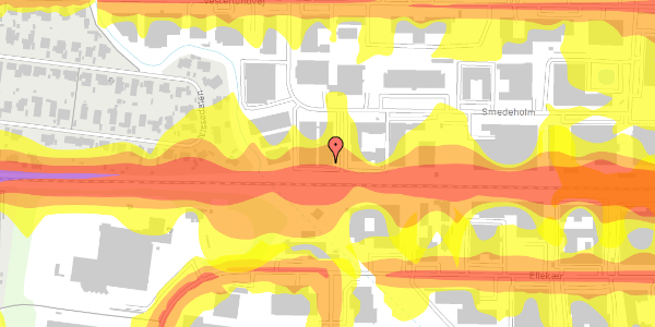 Trafikstøjkort på Smedeholm 15C, 2730 Herlev