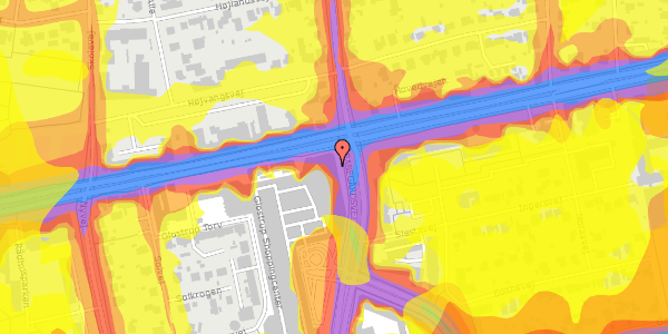 Trafikstøjkort på Glostrup Shoppingcenter 109, st. , 2600 Glostrup