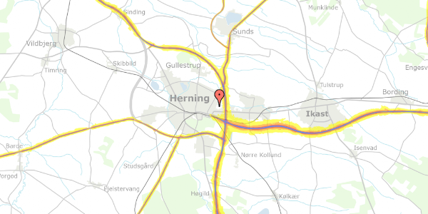 Trafikstøjkort på Korsørvej 63, 7400 Herning