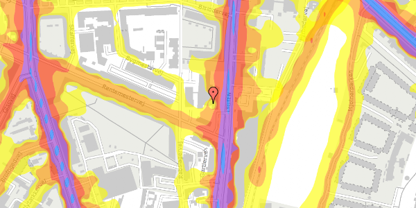 Trafikstøjkort på Rentemestervej 2B, 1. , 2400 København NV