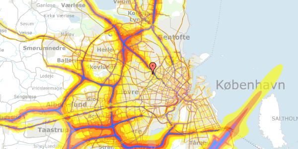 Trafikstøjkort på Degnemose Allé 27E, 2700 Brønshøj