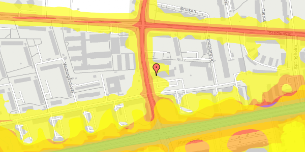 Trafikstøjkort på Sportsvej 2, st. , 2600 Glostrup