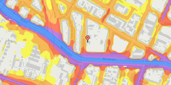 Trafikstøjkort på Brohusgade 17, 2. th, 2200 København N