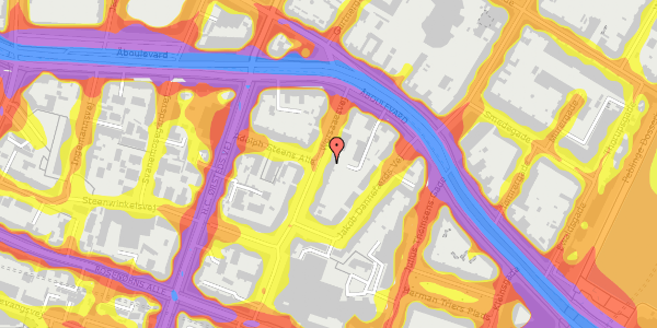 Trafikstøjkort på Worsaaesvej 9, 1972 Frederiksberg C