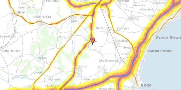 Trafikstøjkort på Lindevej 32, 4130 Viby Sjælland