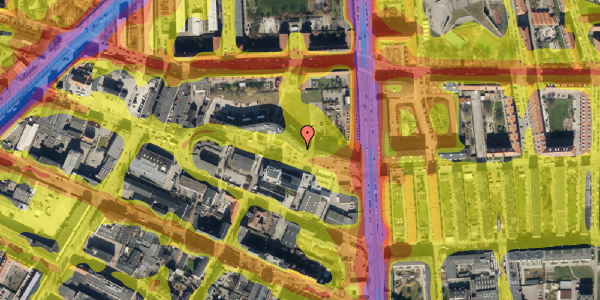 Trafikstøjkort på Dortheavej 2A, 4. th, 2400 København NV