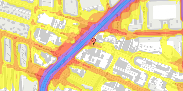 Trafikstøjkort på Dortheavej 45, st. , 2400 København NV