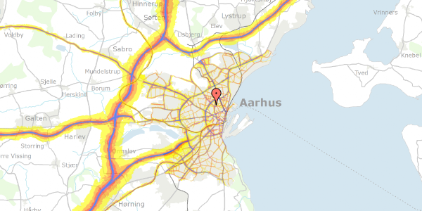 Trafikstøjkort på Poul Martin Møllers Vej 20, 8000 Aarhus C