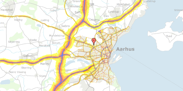 Trafikstøjkort på Vintervej 9, st. , 8210 Aarhus V